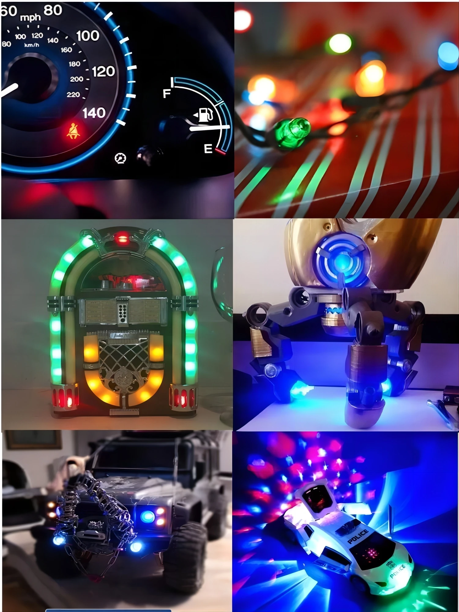 20 piezas/50 unidades LED de 5MM 9V-12V Micro LED precableado para combinación de modelos DIY Kit blanco, rojo, azul, verde, amarillo