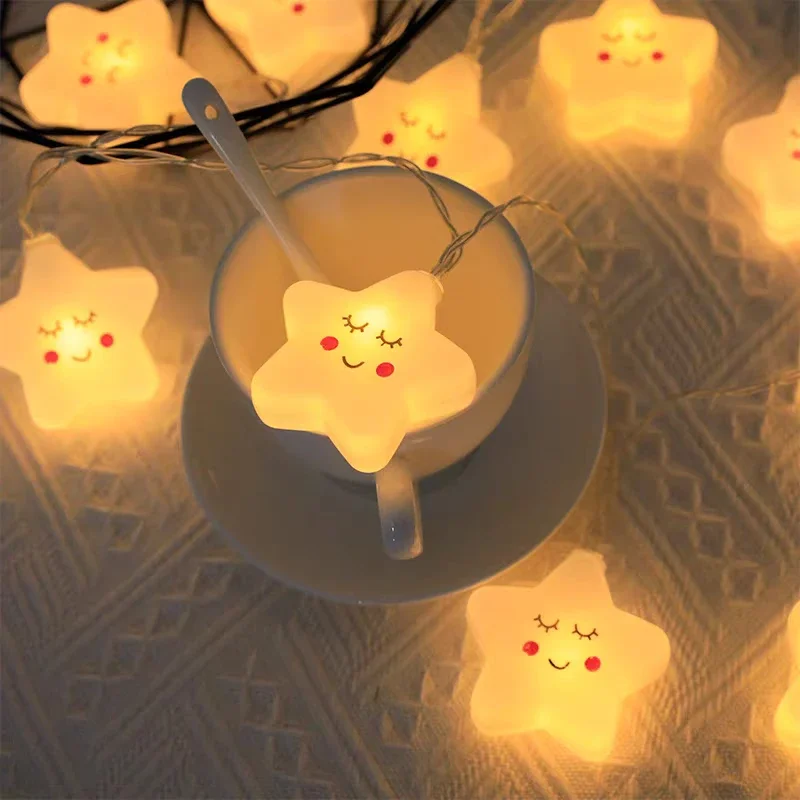 LED-Lichter String Star Girlande Lampe USB/Batterie für Wohnzimmer im Freien Garten Camping Hochzeit Weihnachts feier Dekor betrieben