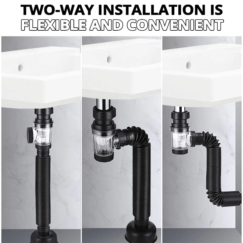 New Flip Top Sink Drain Pipe Set Retractable Deodorant Sewer Drainage Water Hose Wash Basin Drainer Bathroom Kitchen Accessories