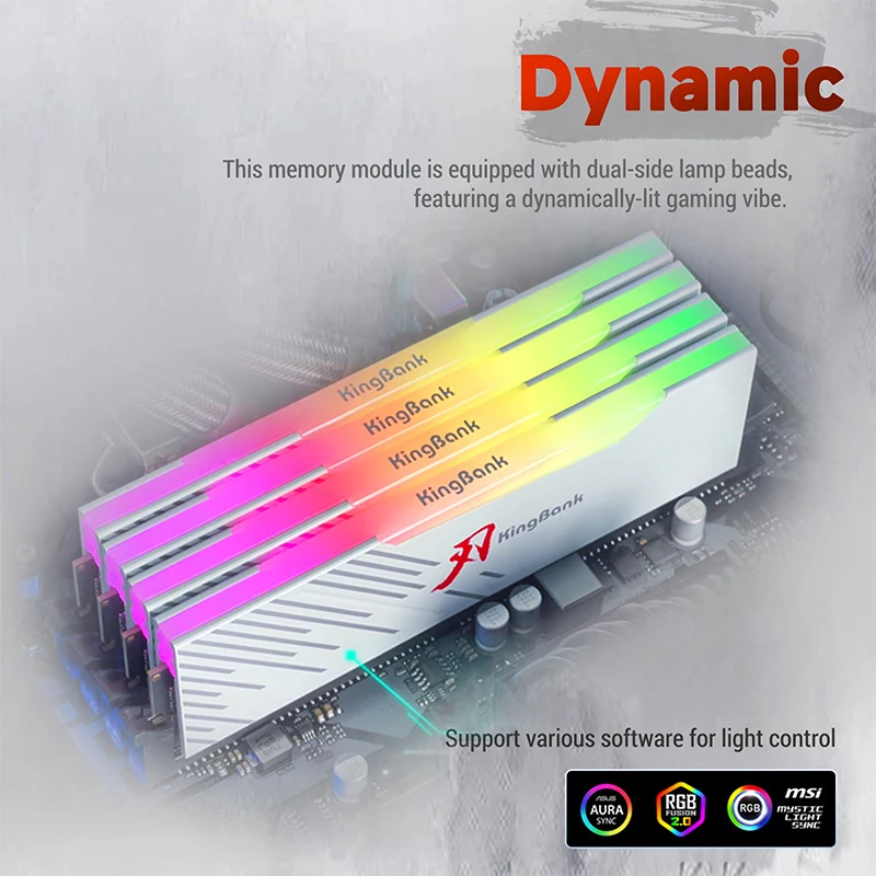 KingBank ddr5 RGB ram speicher DDR5 48GBx2 6400MHZ 96GB 48gb Hynix M sterben memoria ram ddr5 für PC desktop CL32
