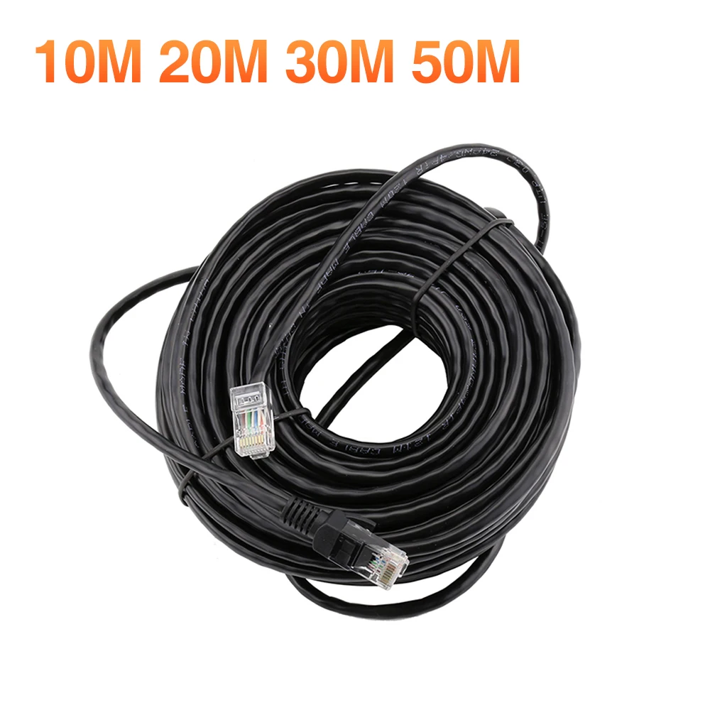 Techage-Cable de red Ethernet Cat5 opcional para exteriores, Cable Lan de red CCTV para cámaras IP de sistema, impermeable, 10M, 20M, 30M, 50M