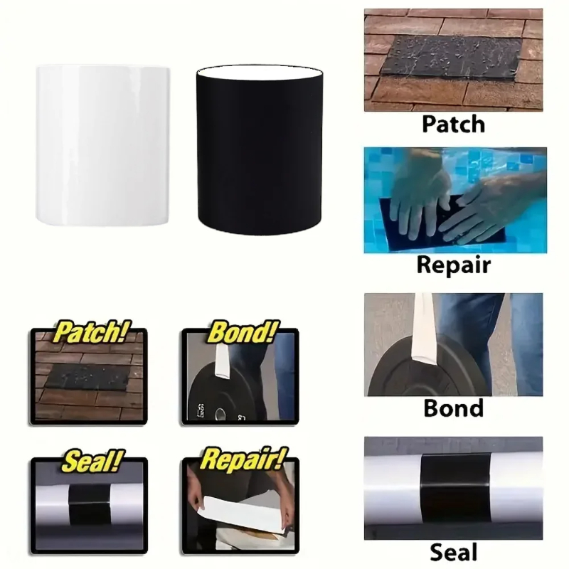 Black / Transparent Strong Waterproof Tape, High Strength Toughness, Suitable For Swimming Ring, Tent, Water Pipe ,Basin Repair