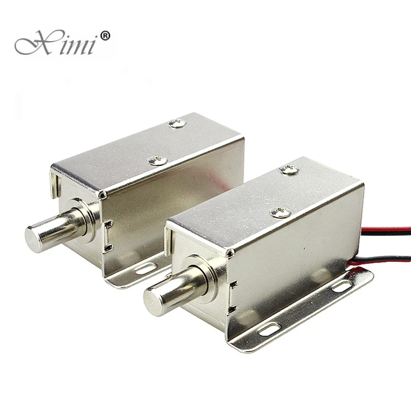 Mini cerradura de perno eléctrico de 12V CC, cerradura de puerta eléctrica con solenoide de acero inoxidable a prueba de fallos, cerradura de 2 cables fácil de instalar