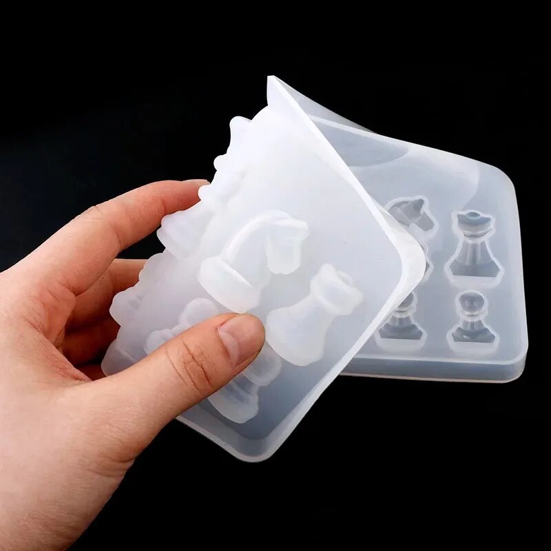 Nieuwe Internationale Schaken Vorm Siliconen Mal DIY Klei UV Epoxyhars Mal Hanger Mallen Voor Sieraden DIY