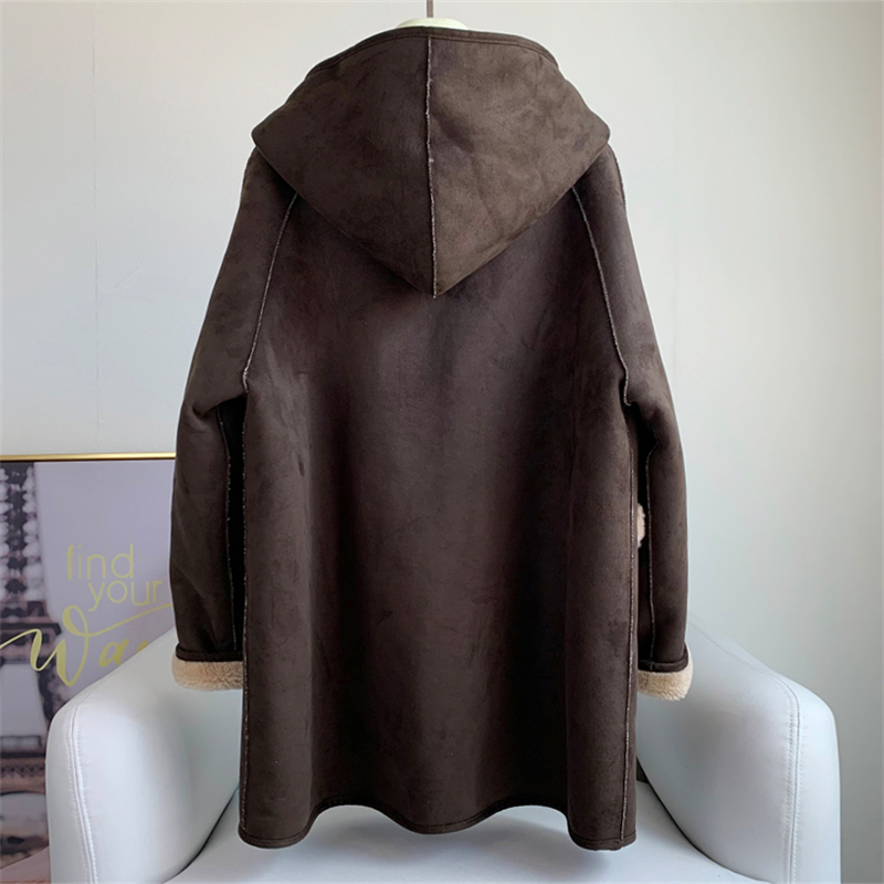 女性の羊のきらびやかなジャケット,両面着用コート,ラムウール,冬の毛皮のロングジャケットjt3280