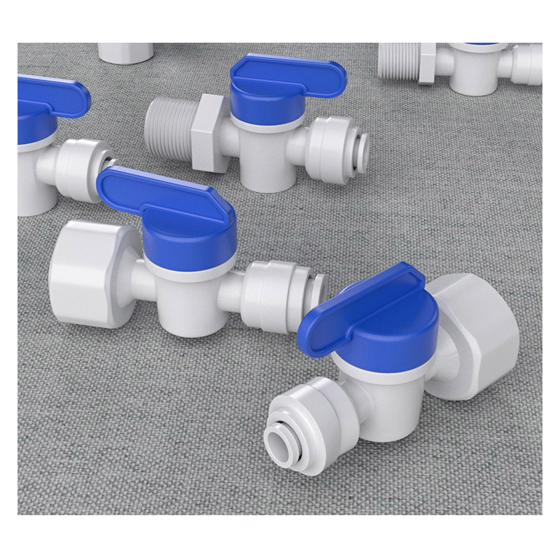 Válvula de esfera de rosca fêmea macho, 1/4 ", 3/8", 1/2", ro, interruptor de encaixe de retrolavagem, conector rápido, filtro de água, peças de osmose reversa