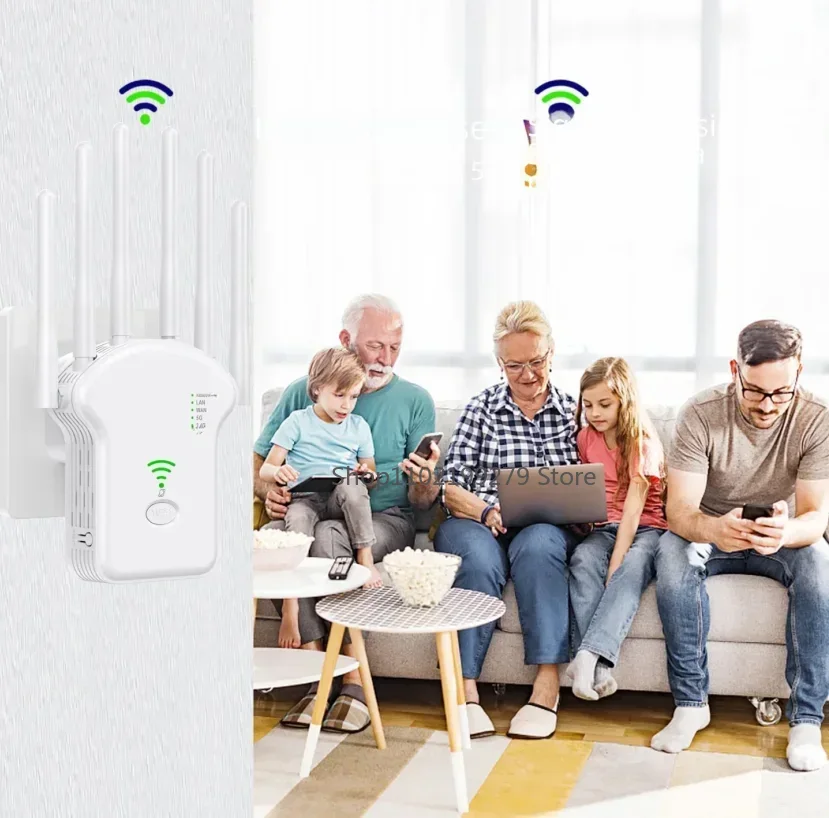 Repetidor de doble banda AC1200M amplificador de señal inalámbrico 5G extensor de alta potencia repetidor Wifi