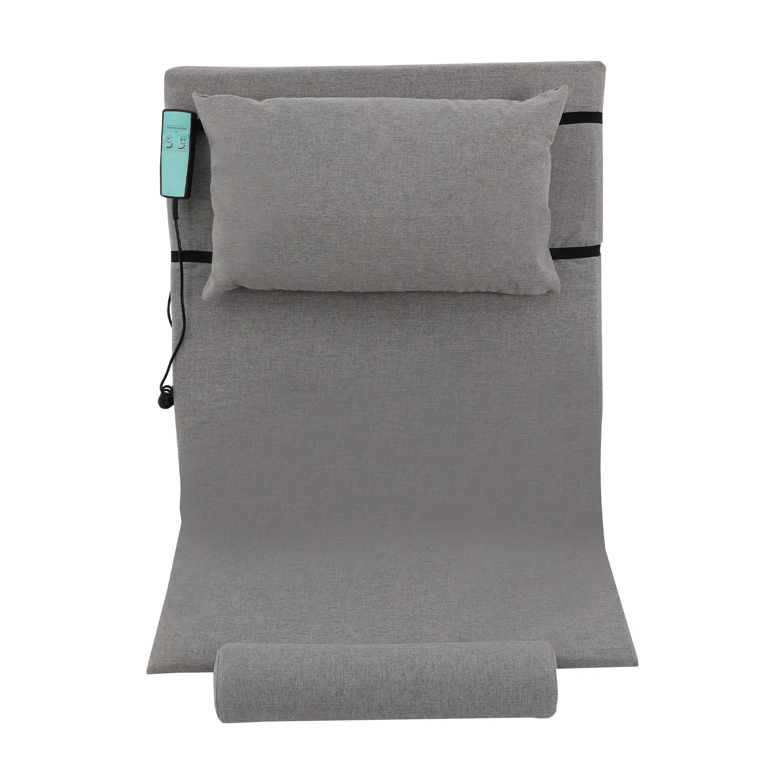 Encosto de elevação elétrico com controle remoto com fio para enfermagem de pacientes |   2-80 °   Assistente de elevação de cama Suporte traseiro Riser |   Cinza/Verde