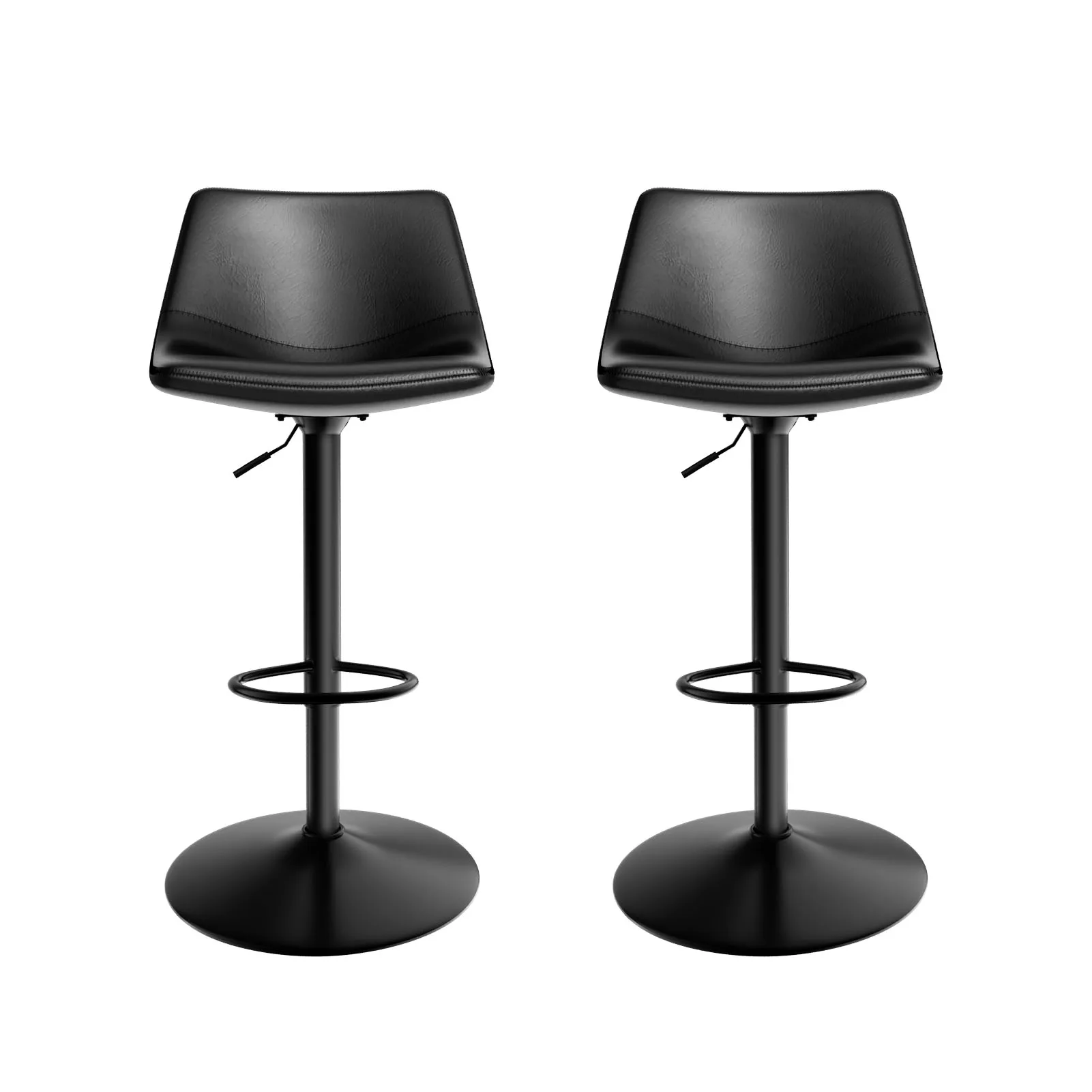 Set di 2 sgabelli da bar, sedia da bar per isola cucina con sedile in pelle PU, sgabello da cucina girevole per piano di lavoro della cucina