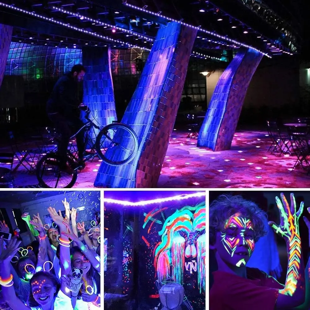 Striscia luminosa a LED UV Striscia LED flessibile Lampada UV ultravioletta 395-405nm Luce nera 2835 SMD DC5V Nastro LED per Glow Party