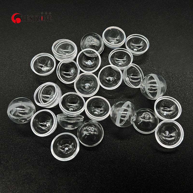 50Pcs 0.67/0.68Inch Very Small 17MM Mini Tiny Empty Plastic Balls Capsule Toys Surprise Ball Container Prop Paintball DIY