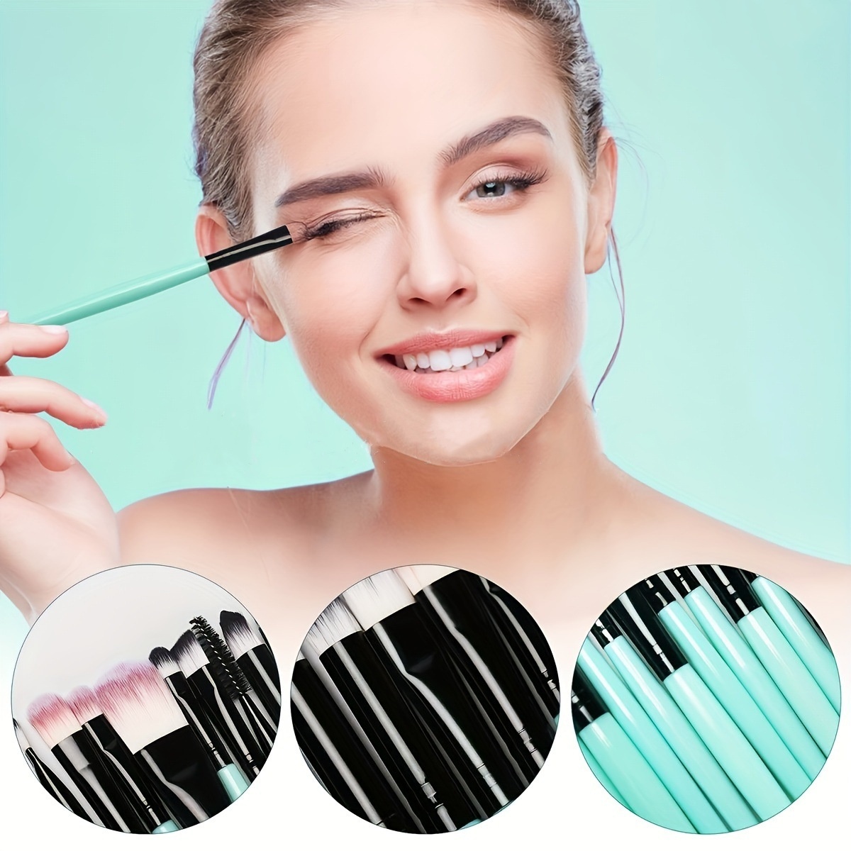 Pennelli per trucco occhi MJ 20, set completo di strumenti per trucco ombretto, pennello per eyeliner popolare