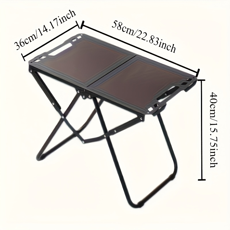 Lightweight Carbon Steel Portable Foldable Camping Table - Multipurpose BBQ & Picnic Table for Outdoor Travel, Hiking & Camping