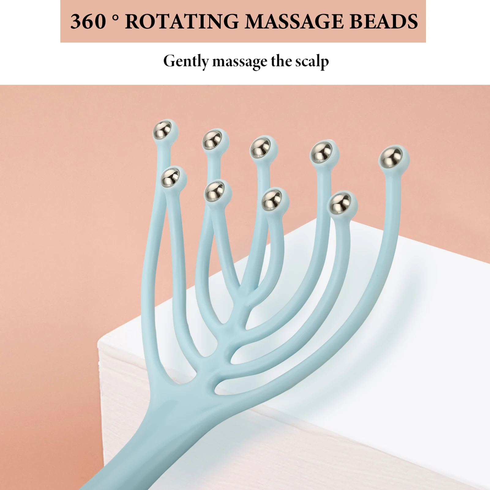 9 garras agarrando massagem artefato de descompressão portátil cabeça massagem scratcher para massagem cabelo cuidados com a cabeça