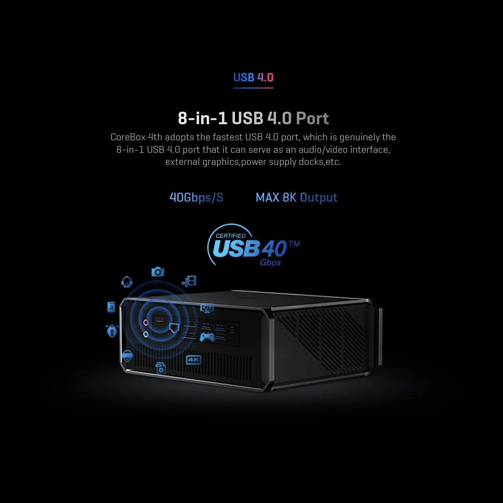 CHUWI CoreBox 4. Intel Core i3-1215U Gaming-PC Intel UHD Graphics 8K-Dekodierung 16 GB LPDDR5 512 GB SSD WIFI 6 Windows 11 Computer