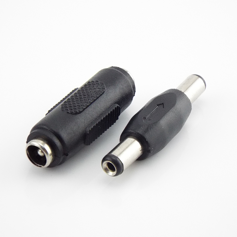 5.5x2.1mm 12v dc conversão de energia cabeça dupla macho para macho fêmea para fêmea adaptador de montagem em painel conector plug jack