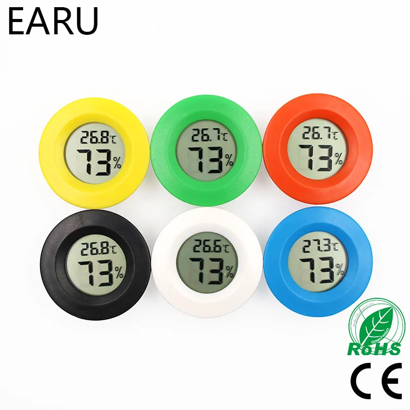 Termómetro Digital LCD, higrómetro, termostato, probador de frigorífico y congelador, medidor de temperatura y humedad, Detector, termógrafo para mascotas, coche
