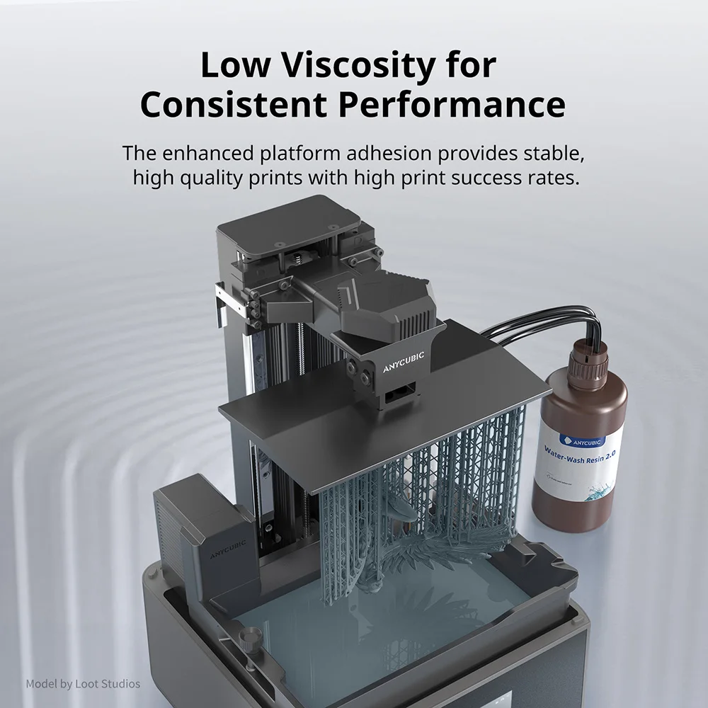 ANYCUBIC Waterwashars voor LCD 3D-printer Hoge precisie Lage geur Lage viscositeit 3D-printen Standaard fotopolymeer