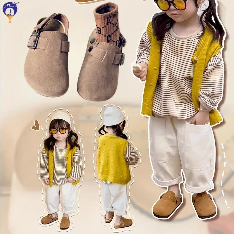 子供用フリース弾性下駄ベビーボーイズガールズぬいぐるみスリッパ、プレウォーカー冬暖かいソフトソールシューズ、滑り止め靴