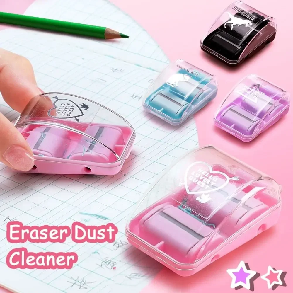 Mini borrador para coleccionistas de migas, aspirador de escritorio portátil con borrador bonito, barredora Manual de escritorio, regalo para estudiantes, escuela y oficina