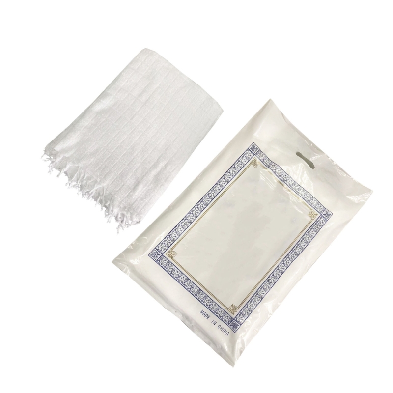Baumwoll-Ihram-Handtuch-Set, islamisches Gebet, Anbetung, Kostüme, Schal, Jubba Thobe