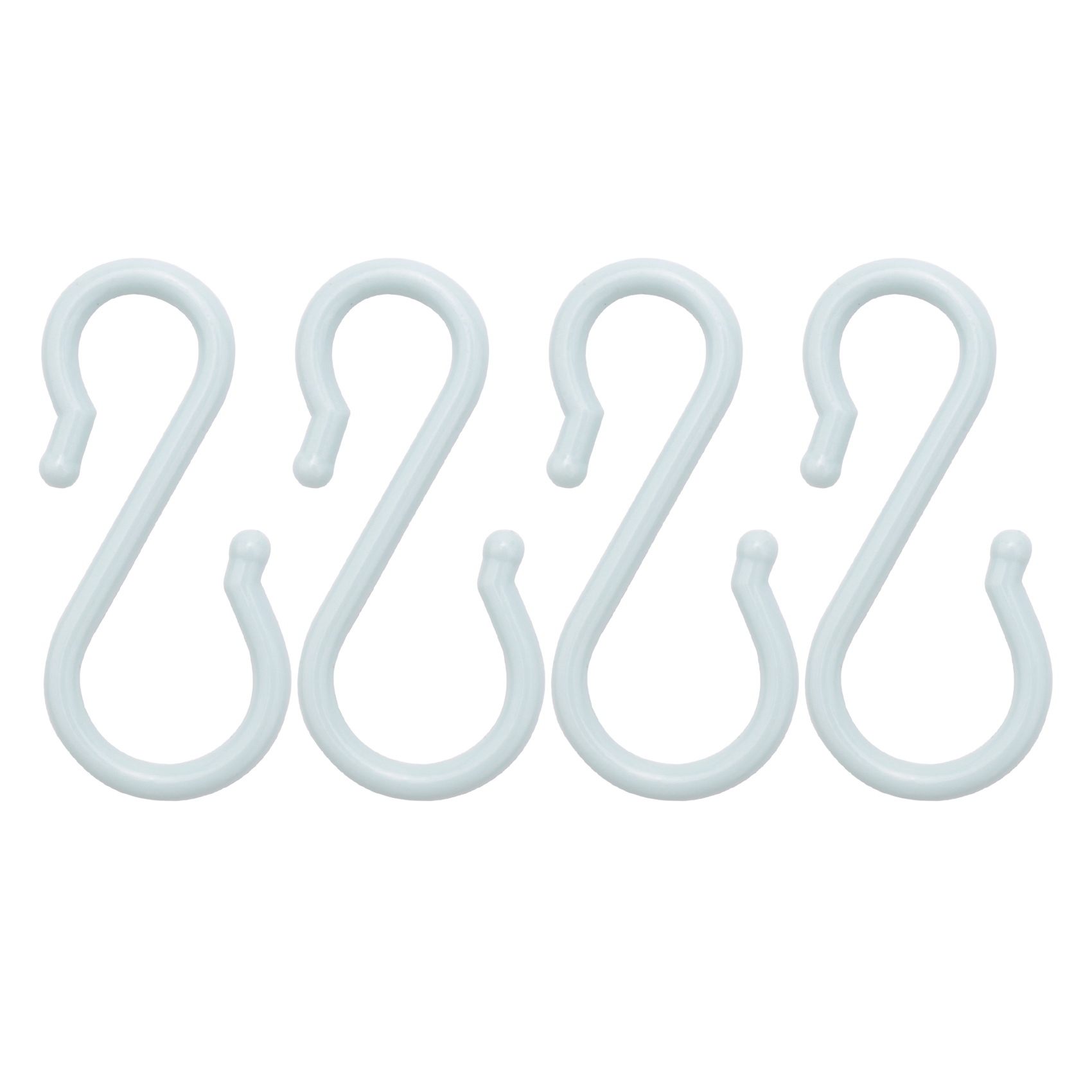 Blue Plastic Punch Cup Bowl S Shaped Hooks 4 Pcs