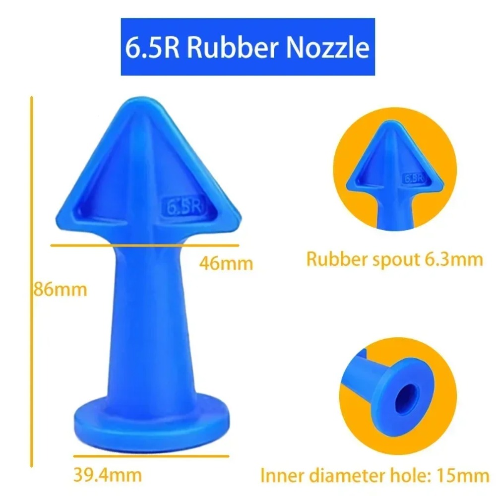 3pcs Multi-functional Silicone Sealant Nozzle Scraper Floor Caulking Tools Silicone Sealant Nozzles Kit Home Improvement Set A