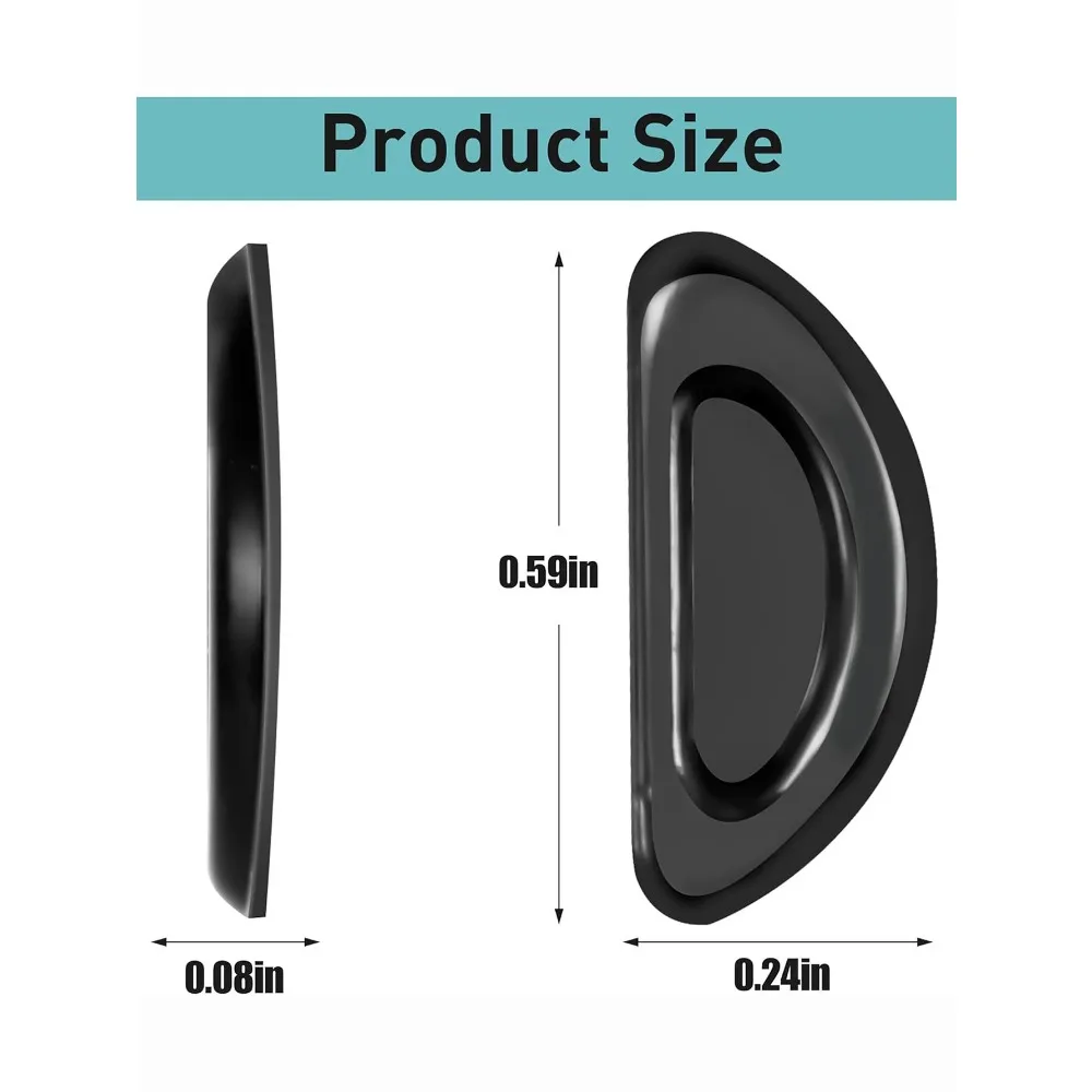 5 paar brillen antislip neuspads zachte siliconen zelfklevende bril neuspads voor plastic frame bril zonnebril (zwart/wit)