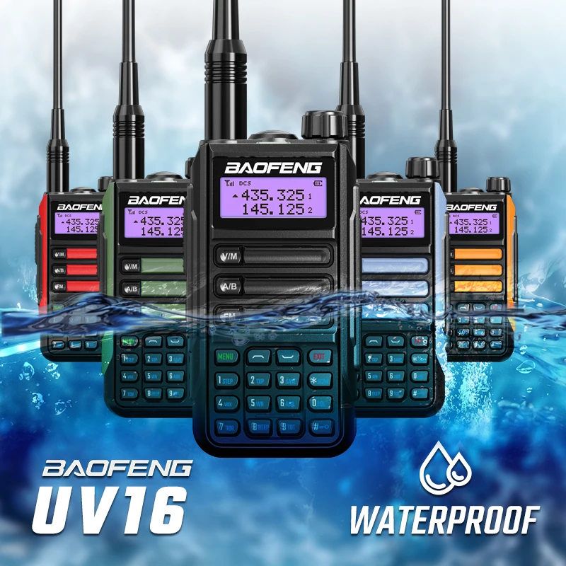 Baofeng Walkie Talkie UV-16 Long Range Leistungsstarker 10 W Handheld HF Transceiver Dual Band VHF UHF 2-Wege-Amateurfunk wasserdicht