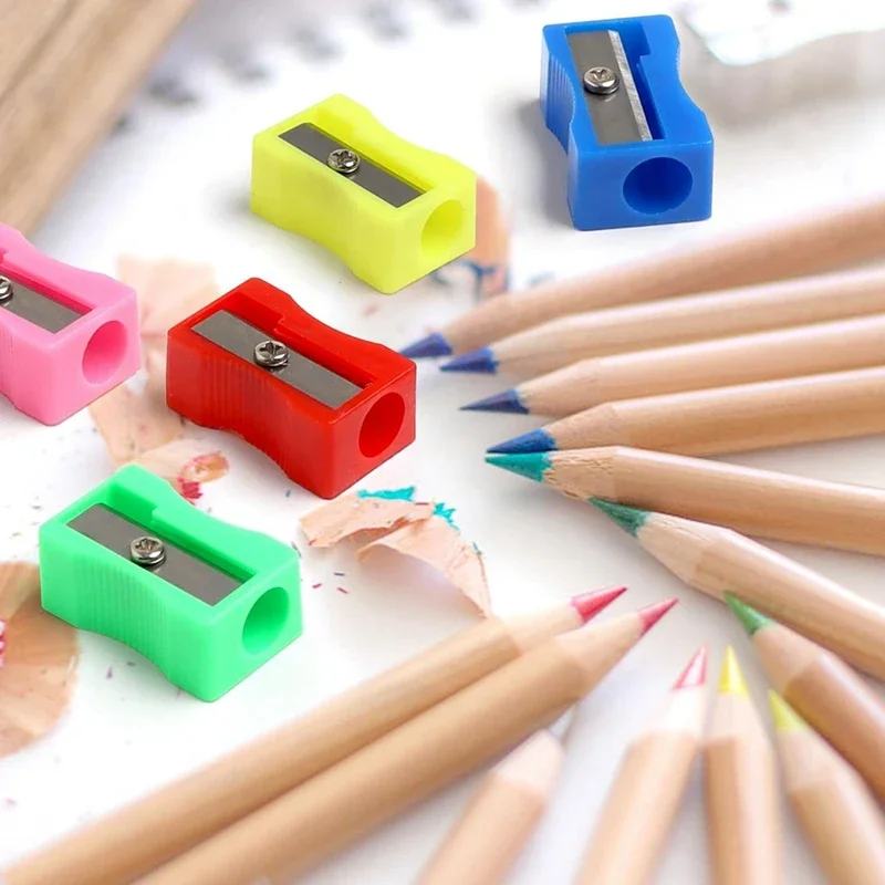 5/10 pezzi temperamatite in plastica colorata Mini temperamatite portatile temperamatite sfuso temperamatite tascabile in plastica