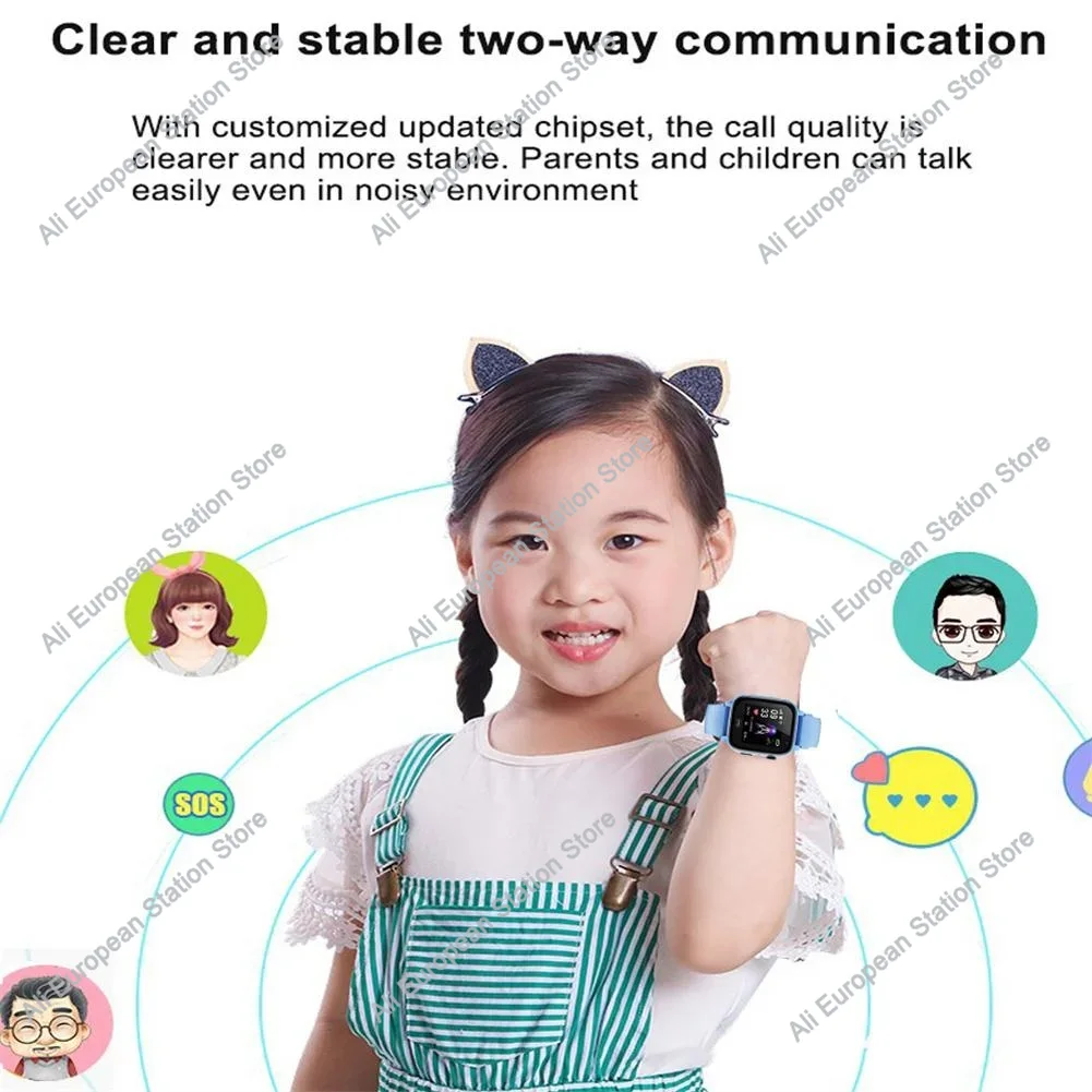 Montre connectée 4G pour enfants, SOS, localisation GPS, appel vidéo, carte Sim, caméra avec écran tactile léger, étanche