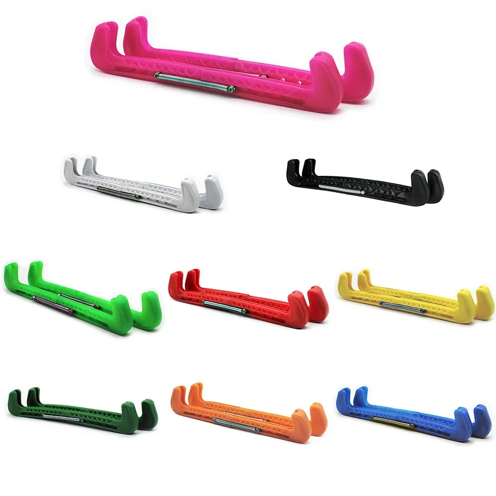 สเก็ตน้ําแข็งใบมีดครอบคลุมสเก็ตน้ําแข็ง Guards ฮอกกี้สเก็ตปรับพลาสติกป้องกันฤดูหนาวสเก็ต Board อุปกรณ์เสริม