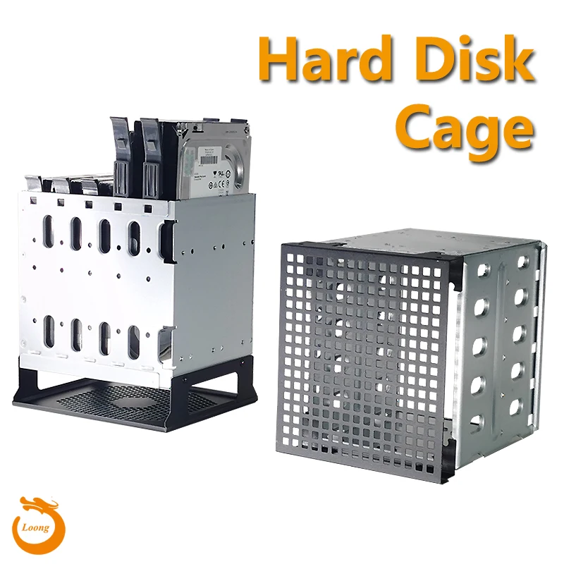 ZhenLoong 5.25 do 3.5 HDD Adapter Caddy Bracket SATA SAS Tray Hard Disk Rack Enclosure Chassis Optical Extension Hard Drive Cage