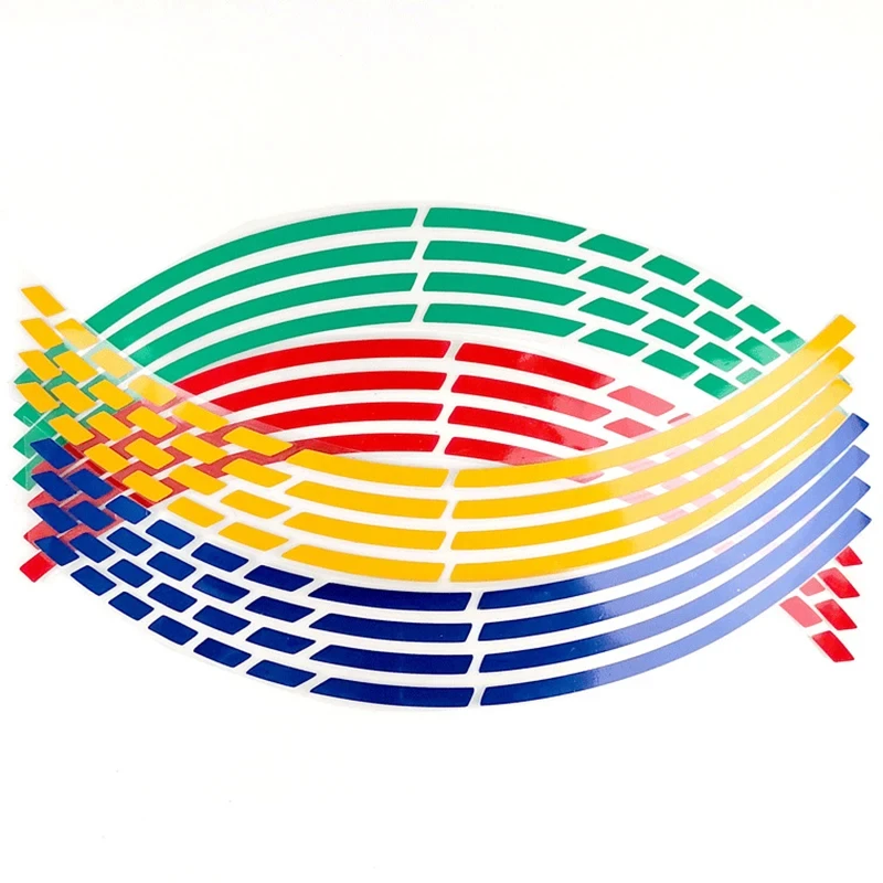 Motorcycle Car Tire Decals Trim Strips Universal Reflective Bike Wheel Sticker Waterproof Motorcycle Wheel Rim Tape