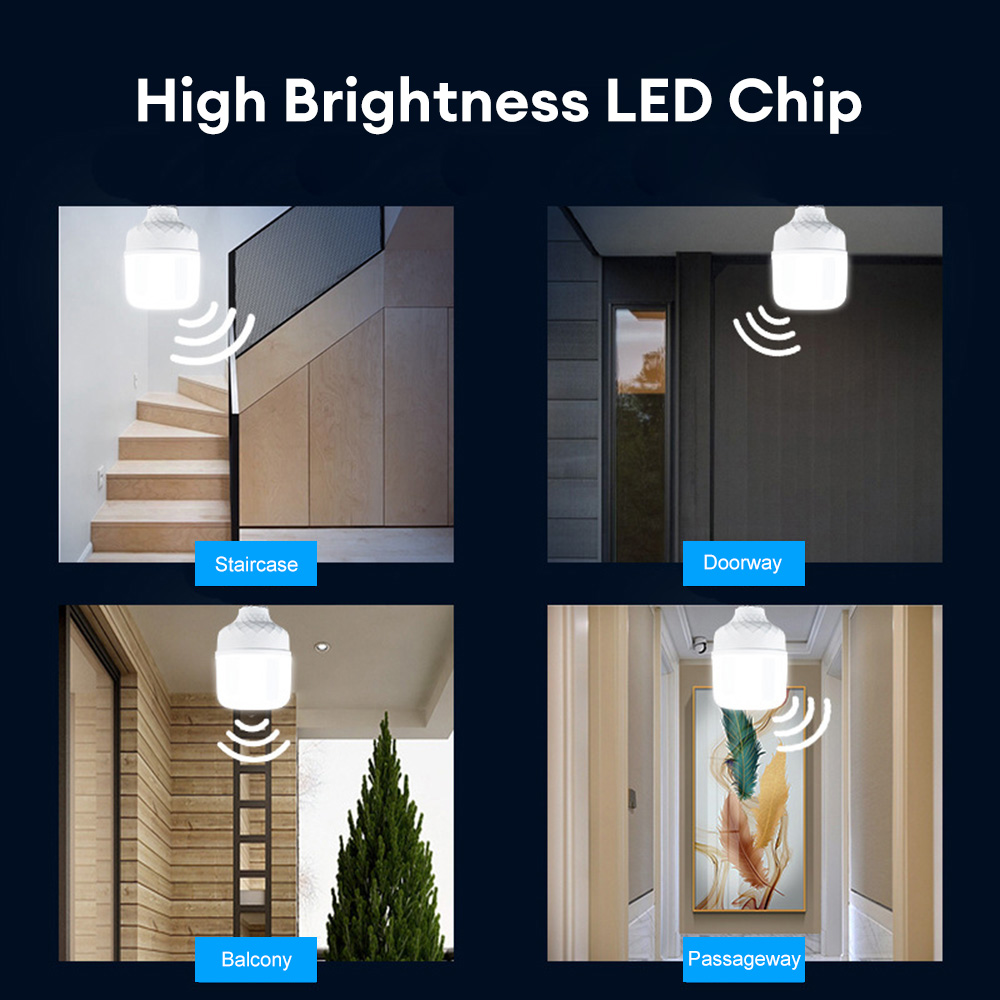LED E27 Sound Sensor Lampe 10W 20W Voice Contorl Lampe Treppen Eingang Flur Flur Licht AC220V kalt weiß 6500K Licht