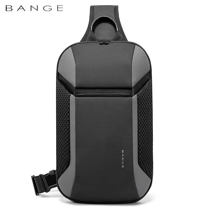 Bange-男性用多機能盗難防止ショルダーバッグ,オックスフォードショルダーバッグ,USB充電チェストパック,ショートトラベルメッセンジャー