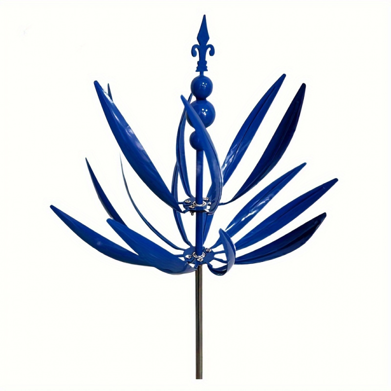 [1pc Rotating Metal Wind Spinner] 1pc Metal Wind Spinner - Rotating Garden & Yard Decor, No Battery Needed, Outdoor Ornament, La