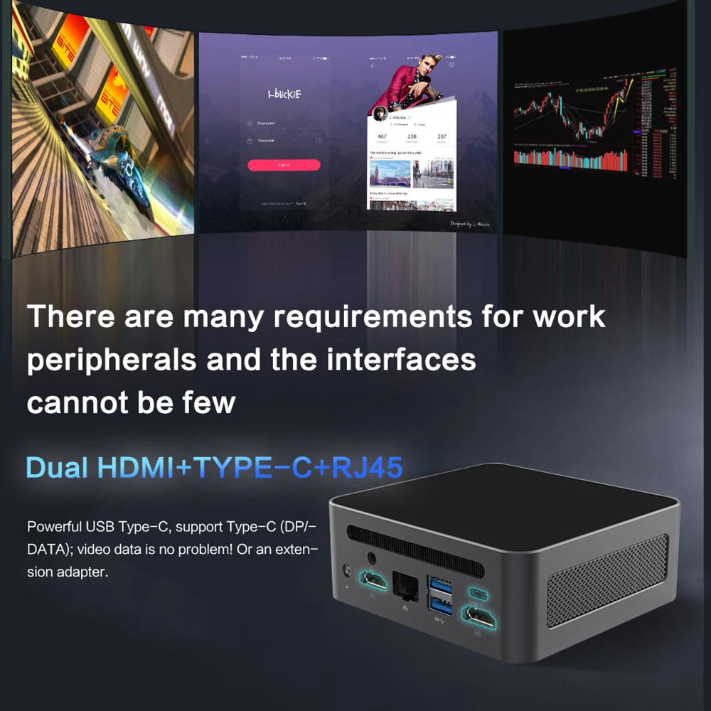 Mini PC MLLSE M8 procesor Intel Core i9-12900HK 16 GB RAM SSD 1 To Wi-Fi 6 BT5.2 Win11 Pro Mini komputer biurkowy