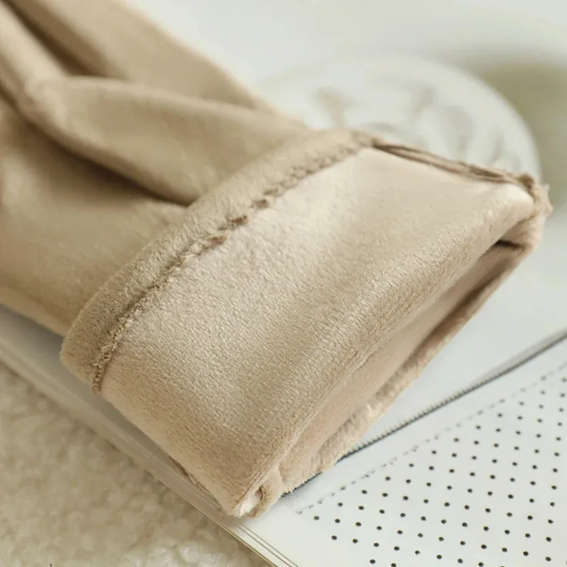 【Quentes e quentes】 Luvas femininas com tela sensível ao toque Luvas de inverno à prova de vento para dirigir