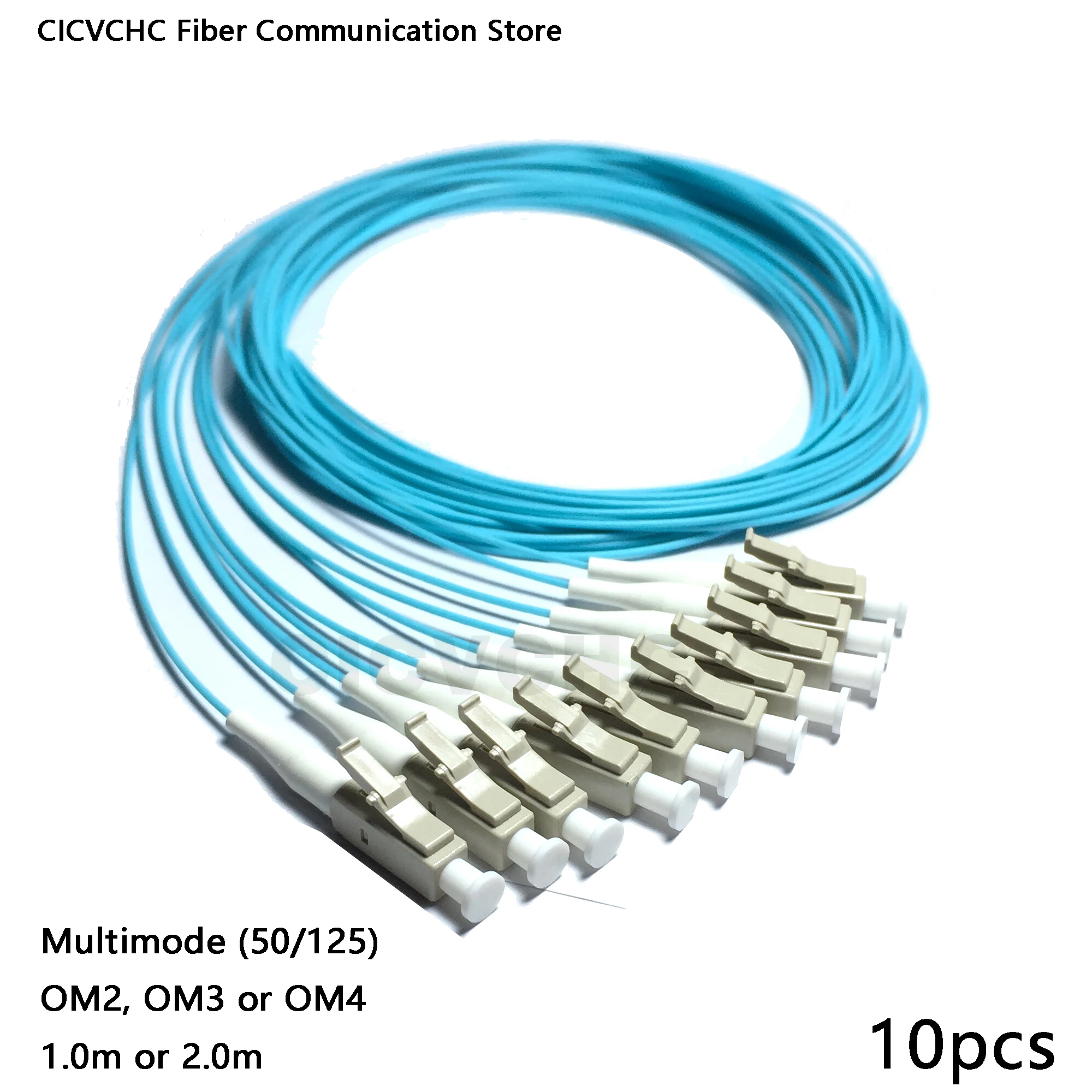 10 pz LC/UPC LC/APC Fibra Pigtail SM (G652D, G657A1, G657A2, G657B3), MM (OM1, OM2, OM3, OM4) Cavo da 0,9 mm