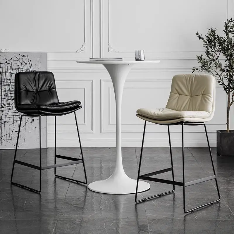 Retro High Bar Stools Nordic Luxury Modern Designer Vanity Bar Stools American Italian Unique Sturdy Metal Cadeira Furniture
