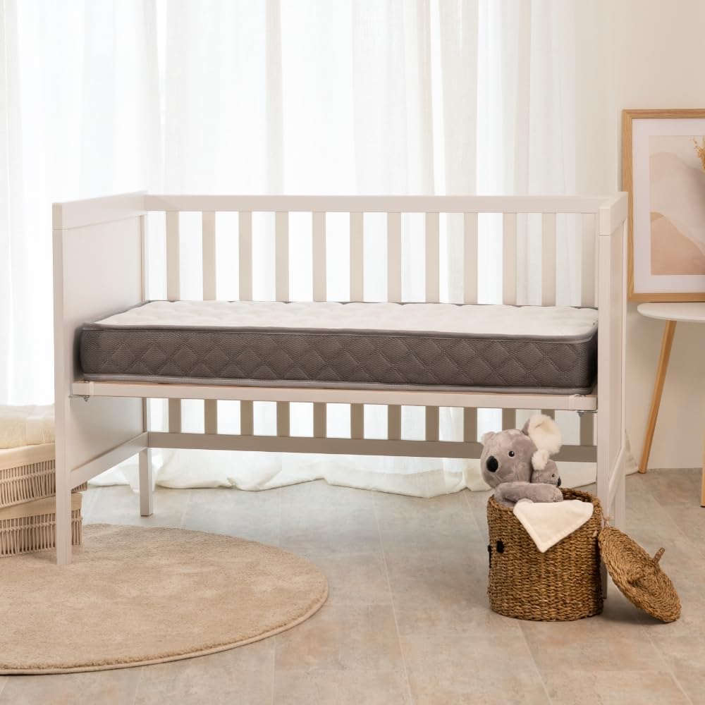 Colchón Cuna 140 x 70 cm Baby Dreams Núcleo HR Adapt Espuma Lateral 3D Transpirable y Tejido Aloe Vera Hipoalergénico |   Reversibl