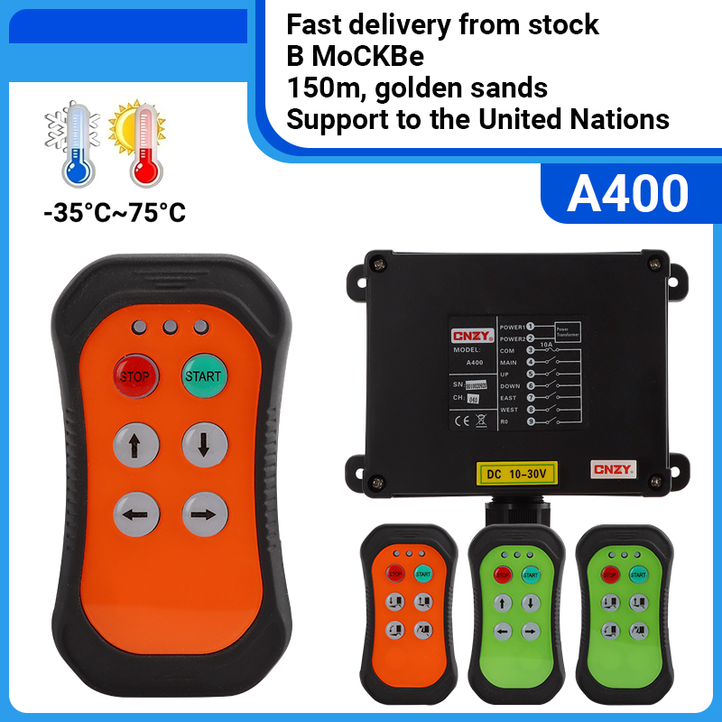 Q400 12V 4 buttons single speed Industrial Wireless Radio Crane Remote Control switches winches Hoist track Crane Lift Control