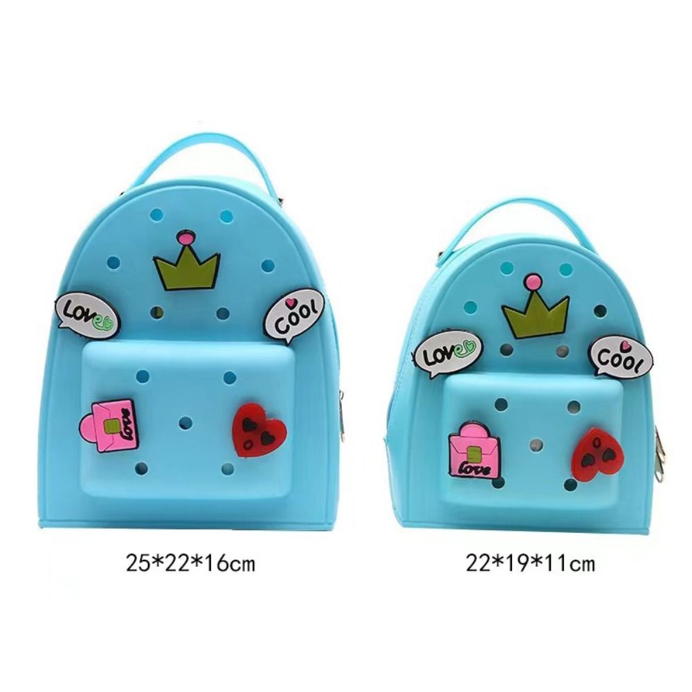 Rucksack Adjustable Straps Silicone Backpack Zippered Soft Kids Schoolbags Waterproof Durable Kindergarten Knapsack Girls