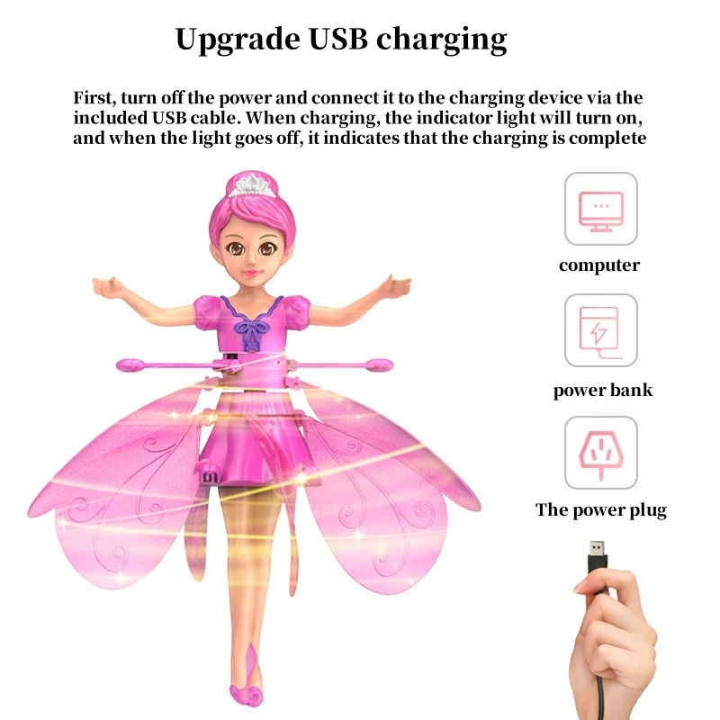 Sensing Little Flying Fairy Gesture Sensing ระงับ Fairy Flying Machine Street ขายของเล่นเด็กขายร้อน
