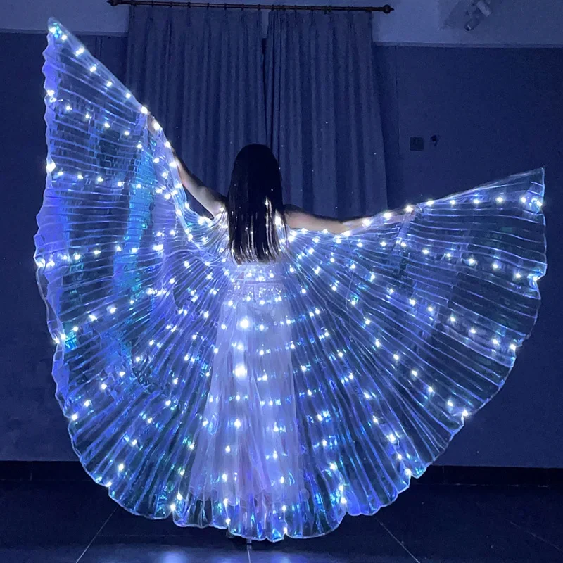 LED 翼ベリーダンス翼イシスハロウィン翼小道具シャイニング LED ランプ翼ベリーダンス衣装アクセサリースティック大人子供