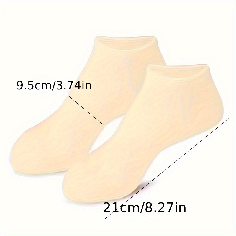 2 Pack Silicone Moisturizing Foot Socks for Dry Cracked Feet Foot Care Socks Spa Pedicure Socks Massage Moisturizing Gel Socks