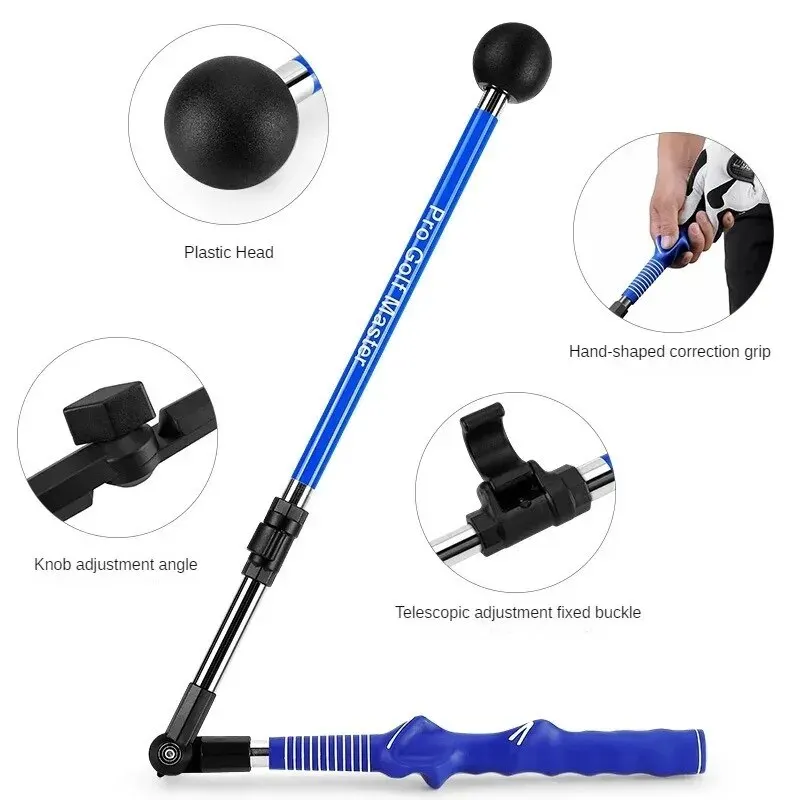 PGM Golf Swing Trainer Pratica di correzione pieghevole Angolo di lunghezza regolabile Principiante disponibile con lancette sinistra destra HGB023