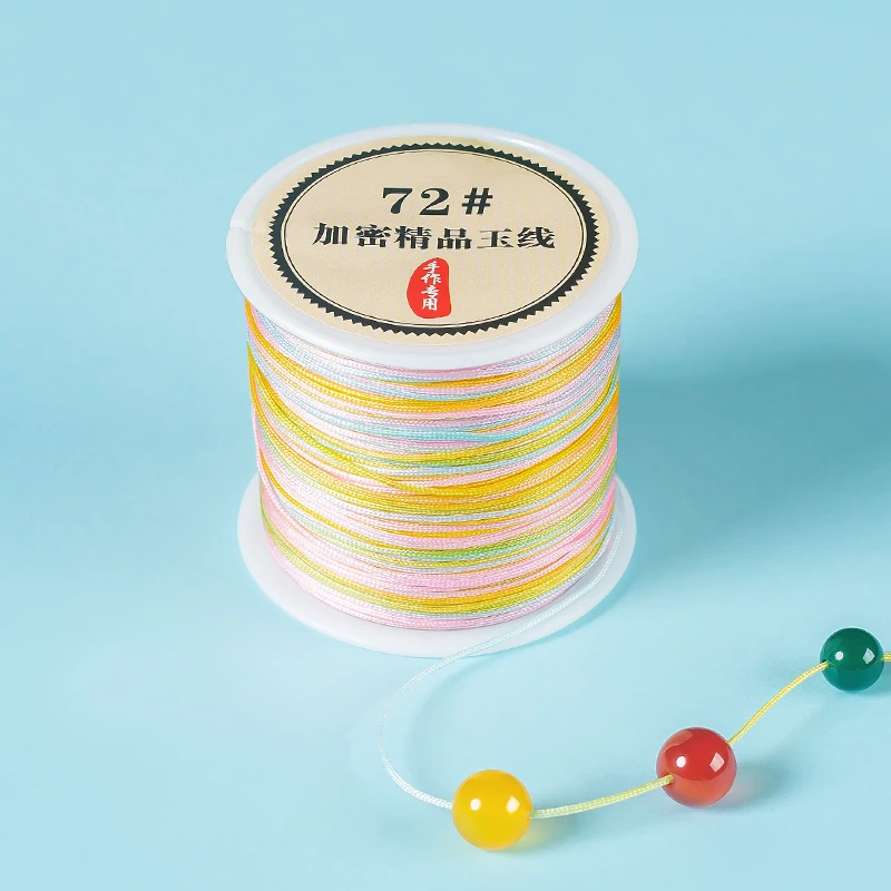 50M/Cuộn 0.8Mm Sợi Nylon Dây Trung Quốc Phối Nút Macrame Dây Vòng Tay Áo Ngực Dây Cho DIY Tua Rua Chiếu Trúc Hạt shamballa Dây