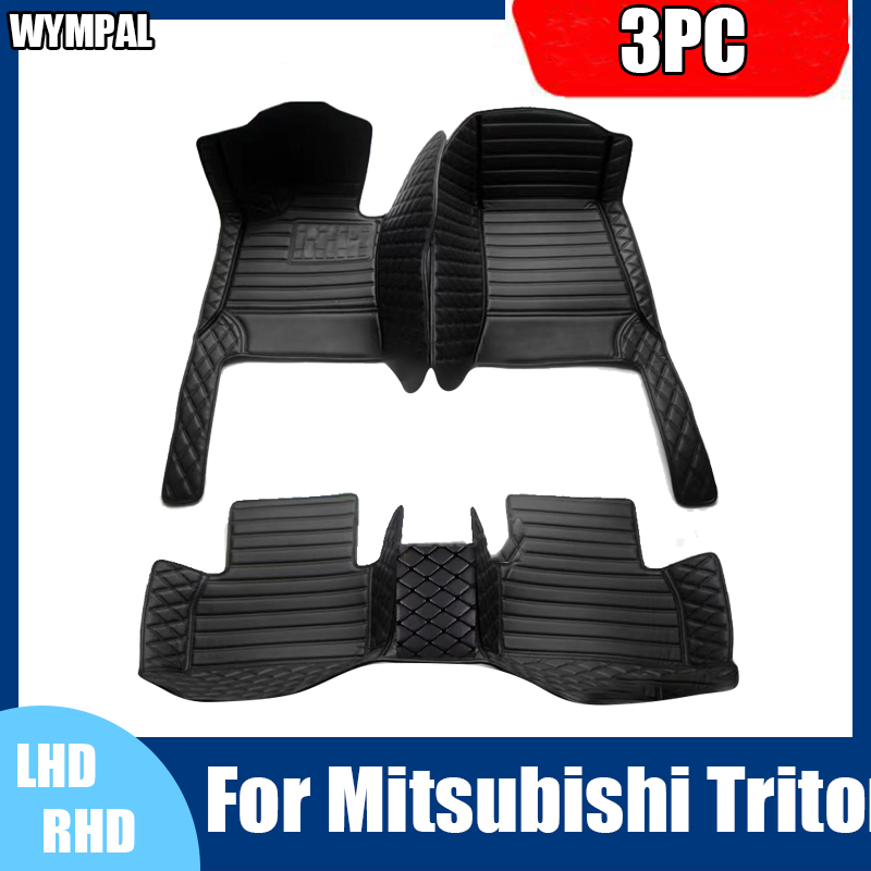Tikar mobil untuk Mitsubishi Triton L200 Sportero Hunter Strakar KA 2005 ~ 2014 tahan air tikar lantai Aksesori Interior mobil